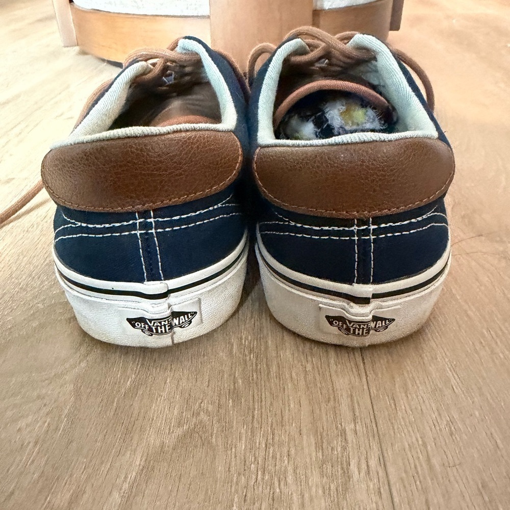 Vans Men's Navy and Brown Sneakers - Size 11 - Picture 4 of 7